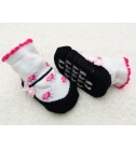 新生兒寶寶造型玫瑰蝴蝶結襯飾襪(粉、白兩色可供選擇)0-6個月