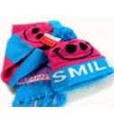 微笑smile兒童毛帽+圍巾保暖針織兩件套組