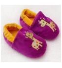 歐美品牌紫色長頸鹿天鵝絨面寶寶鞋/學步鞋(軟膠鞋底)