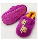 歐美品牌紫色長頸鹿天鵝絨面寶寶鞋/學步鞋(軟膠鞋底)