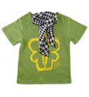 台灣製國王象+領巾短袖T恤-綠