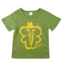 台灣製國王象+領巾短袖T恤-綠