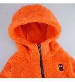 韓國製橘色連帽外套-貓頭鷹