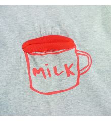 韓國製牛奶口袋短袖上衣