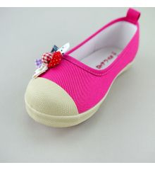 台灣製兒童帆布娃娃鞋-粉