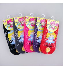 台灣製兒童Q版精梳棉卡通短襪(5~8歲)-灰姑娘