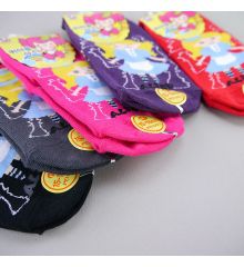 台灣製兒童Q版精梳棉卡通短襪(5~8歲)-灰姑娘
