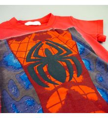 蜘蛛人短袖上衣-紅