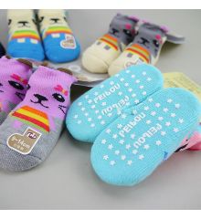 台灣製貝柔寶寶鞋型止滑襪-喵咪