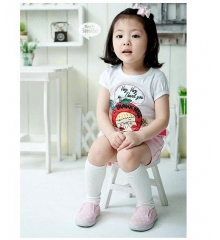 兒童印花短袖T恤-精梳棉(白色)