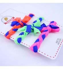 韓國製彈性髮繩/手環髮帶-麻花編織(3條/組)