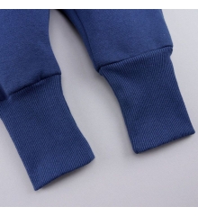 韓國製內刷毛保暖束口褲-藍