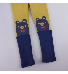 韓國製熊熊拼接褲