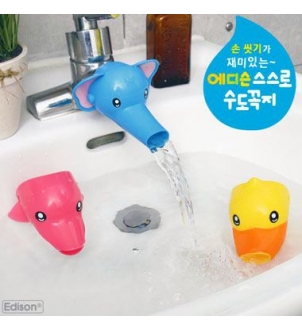 韓國EDISON可愛動物造型水龍頭延伸輔助器(可上下調整)