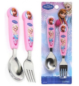 【特價】韓國製FROZEN冰雪奇緣兒童餐具組-湯匙+叉子
