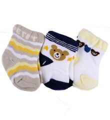 新生兒男寶寶襪(一組三雙)