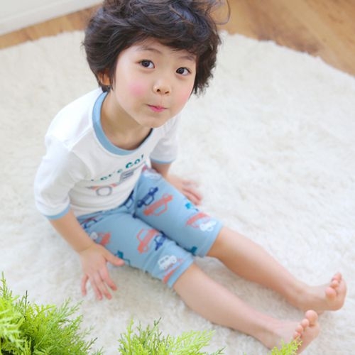 韓國製七分袖家居服套裝組-PUCO(可愛小汽車)