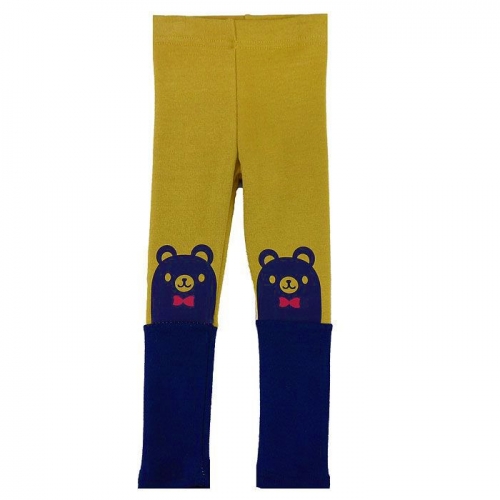 韓國製熊熊拼接褲