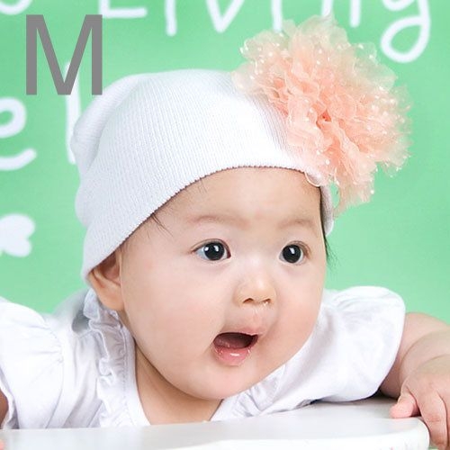 韓國製可愛豆豆帽(花系列2)(適用3~8個月)M