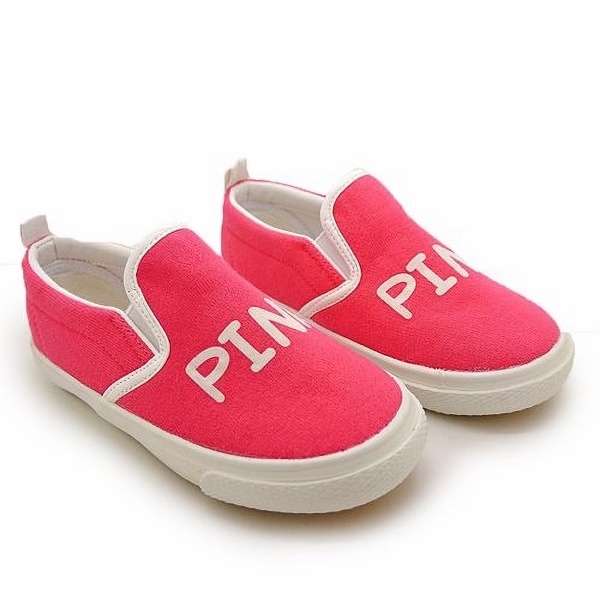 【超值特價】韓國製四季款兒童帆布鞋-粉