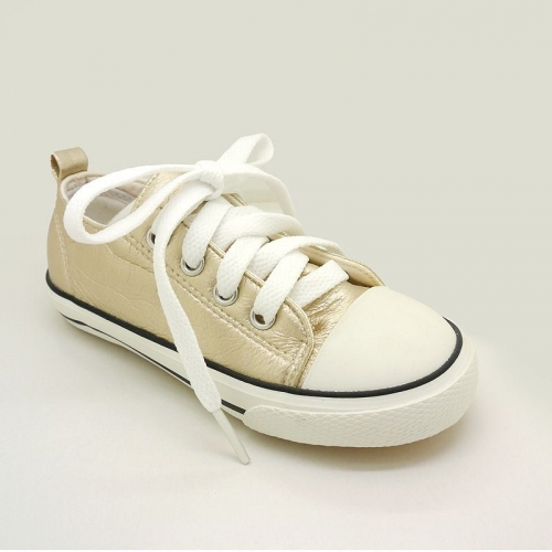 韓國製-Kz shoes兒童帆布鞋-時尚金