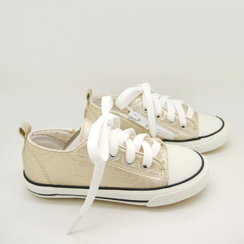 韓國製-Kz shoes兒童帆布鞋-時尚金