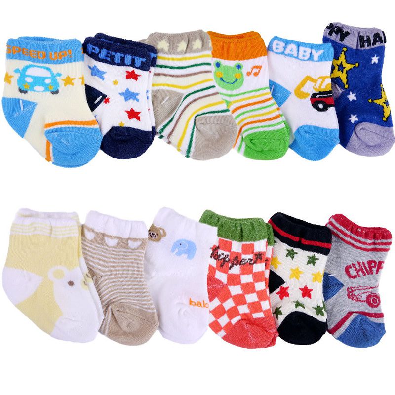 新生兒男寶寶襪(一組三雙)