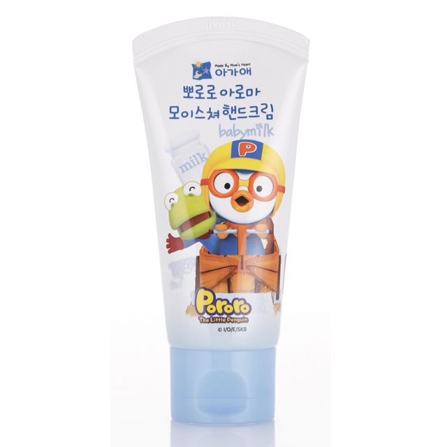韓國製Pororo快樂小企鵝兒童護手霜-牛奶(50g)
