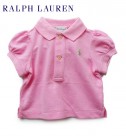 ralphlauren 經典款粉紅短袖嬰兒上衣(0-3M)
