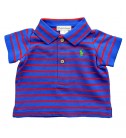 ralphlauren 紅藍條紋綠馬球短袖嬰兒服(0-3M)