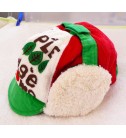 韓國蘋果帽/保暖帽/護耳帽(綠帽沿)