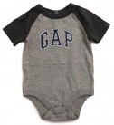 babyGap 品牌字母短袖包屁衣(6-12M)