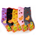 台灣製貝柔可愛草莓寶寶中筒襪(3-5歲13~15cm)三雙花色不同隨機配色