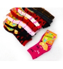 台灣製貝柔愛心/蝴蝶結寶寶中筒襪(0-2歲9~12cm)三雙花色不同隨機配色