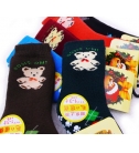 台灣製小熊熊寶寶中筒襪三雙花色不同隨機配色(0~1歲)