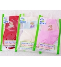 KISS新生兒寶寶熊短襪(0-3個月)三雙花色不同隨機配色-女寶寶