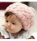 超Q小公主兔毛球貝雷帽/保暖毛線帽(5個月至4歲)