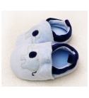 歐美品牌原單俏皮水藍色小象天鵝絨面寶寶鞋/學步鞋(軟膠鞋底)