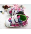 ◆彩色格紋防滑軟膠底寶寶鞋/防滑學步鞋/小童鞋8859B