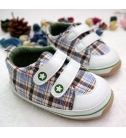◆格紋防滑軟膠底寶寶鞋/防滑學步鞋/小童鞋8859A