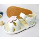 ◆粉紅小花軟膠底涼鞋/防滑學步鞋/小童鞋8848B