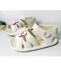 ◆粉紅小花軟膠底涼鞋/防滑學步鞋/小童鞋8848B