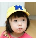 韓國春夏款嬰兒帽/棒球帽/遮陽帽(M字繡)鬆緊帶