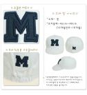韓國春夏款嬰兒帽/棒球帽/遮陽帽(M字繡)鬆緊帶