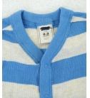 OLD NAVY米藍橫條紋假兩件長袖兔裝(0-3M)