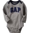 babyGap 品牌字母長袖包屁衣(0-3M)