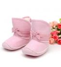 英國tiny ted粉色優雅女寶寶保暖靴/學步鞋(TPR鞋底)