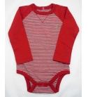◆2012 babyGap紅灰條紋長袖包屁衣(18-24M)