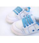 白色帆布軟底寶寶鞋/嬰兒學步鞋(鬆緊帶)