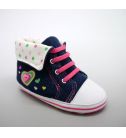 Zara Baby牛仔心型鈕釦寶寶鞋/嬰兒鞋/學步鞋